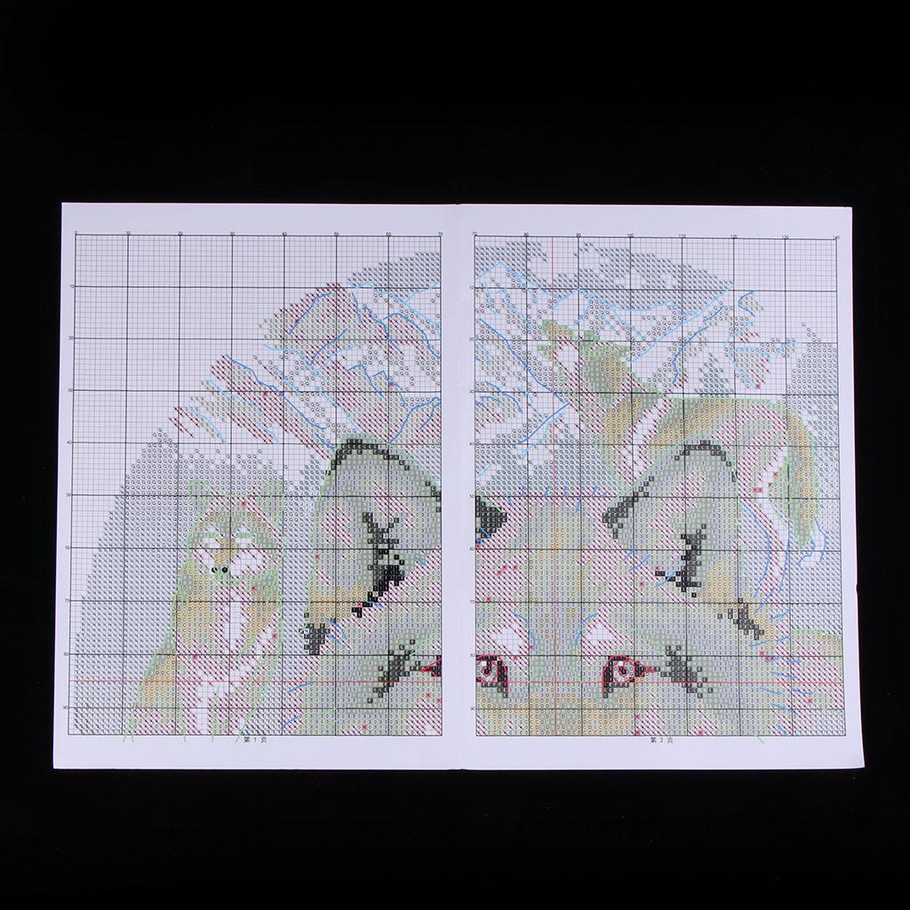 Cross Stitch Stamped Kits Beginners - Stamped Cross Stitch Kits Cotton Wolf