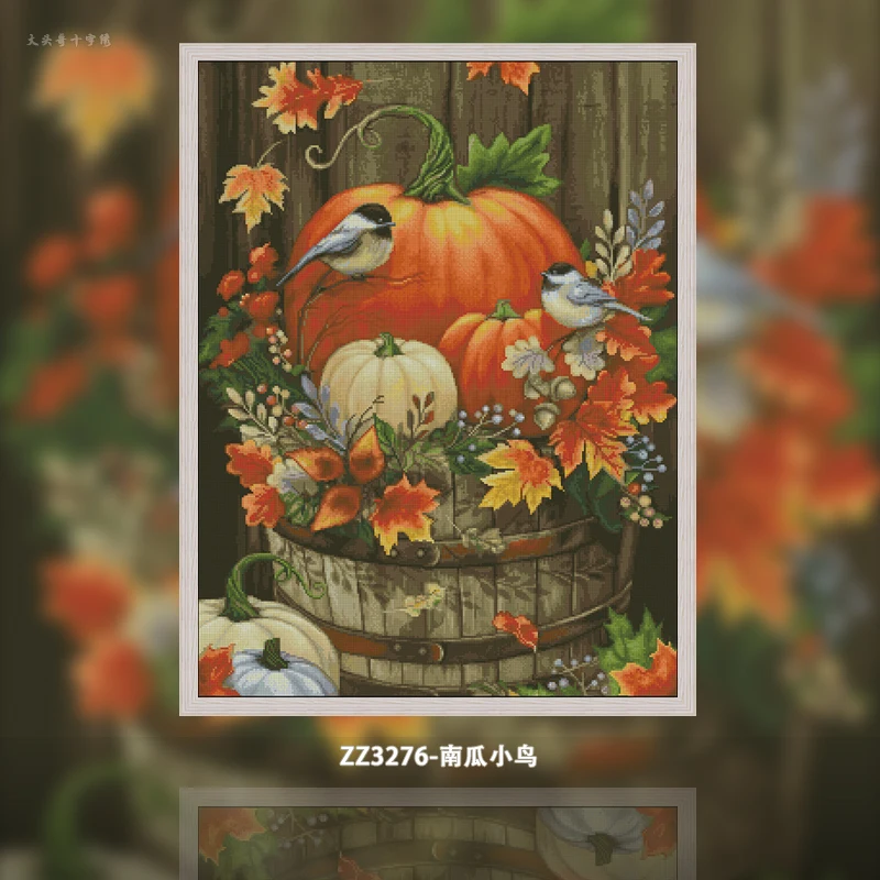 [ZZ3276-Pumpkin Bird] | Beginn - Cross Stitch Stamped Kits Beginners review and price