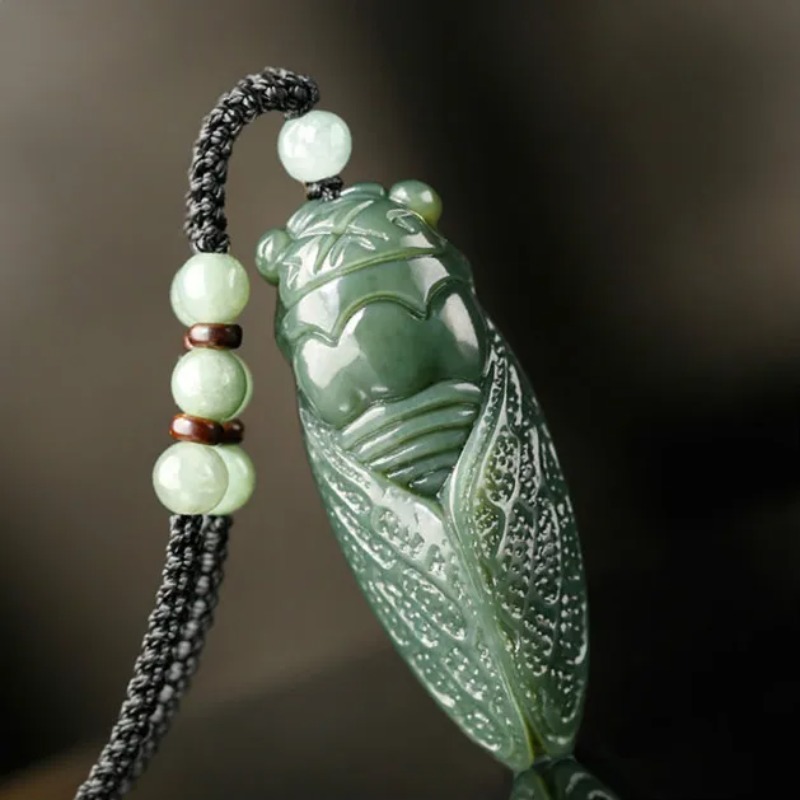 Natural Hetian Jade Cicada Pen - Beading review and price
