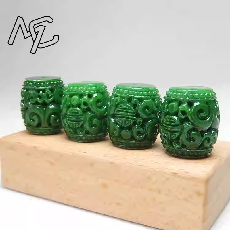 5pc Natural Green Jade Carving - Beading review and price