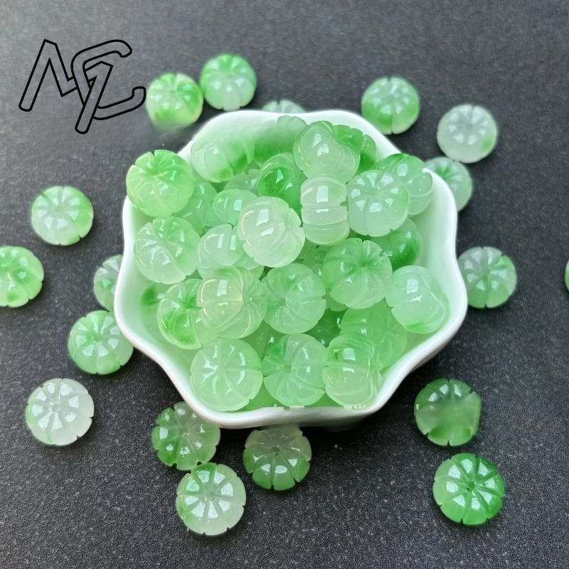 10pcs A Green Jade Pumpkin Bea - Beading review and price