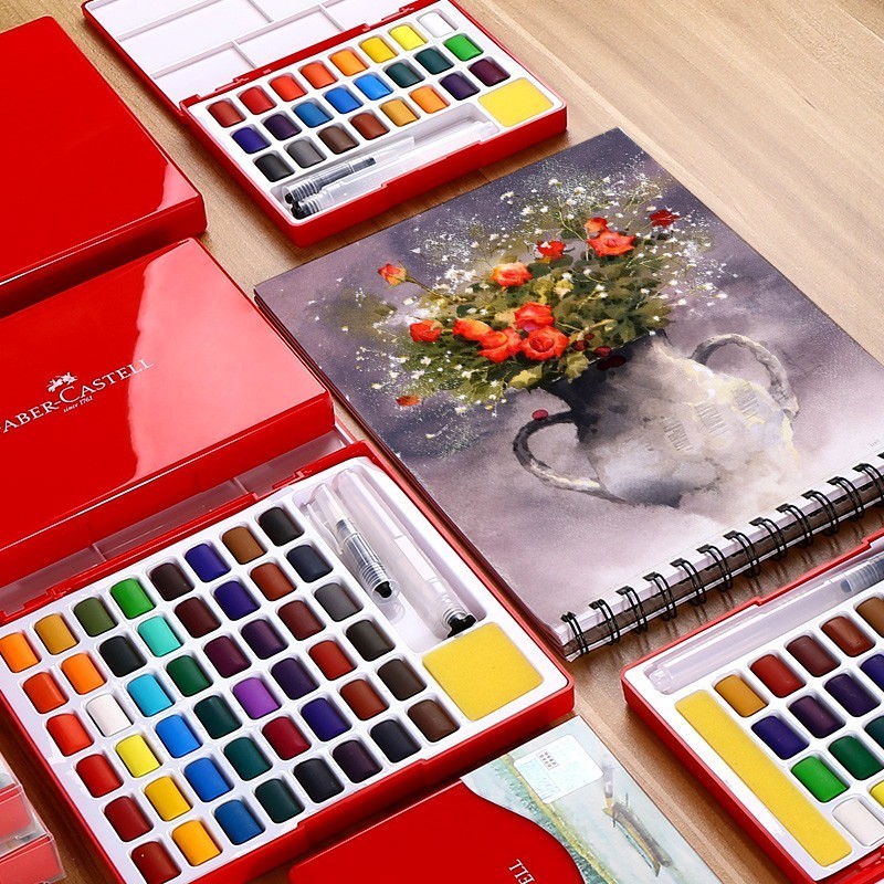 24/36/48 Colors Solid Watercol - Watercolor Paint Set Solid Pigment review and price