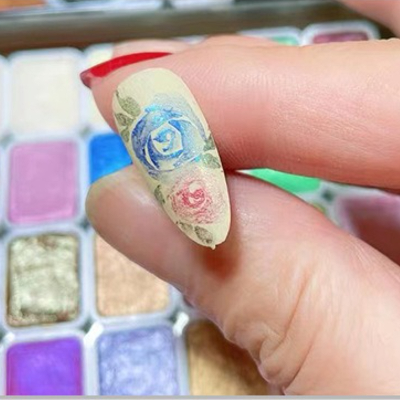 6-color Water-soluble Metal Pe - Watercolor Paint Set Solid Pigment review and price