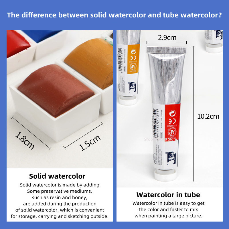 Artists Solid Watercolor Pigme - Watercolor Paint Set Solid Pigment review and price