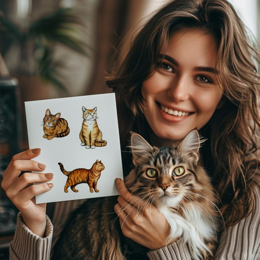 Cat Clear Stamps Realistic Cat - Clear Silicone Stamps For Card Making review and price