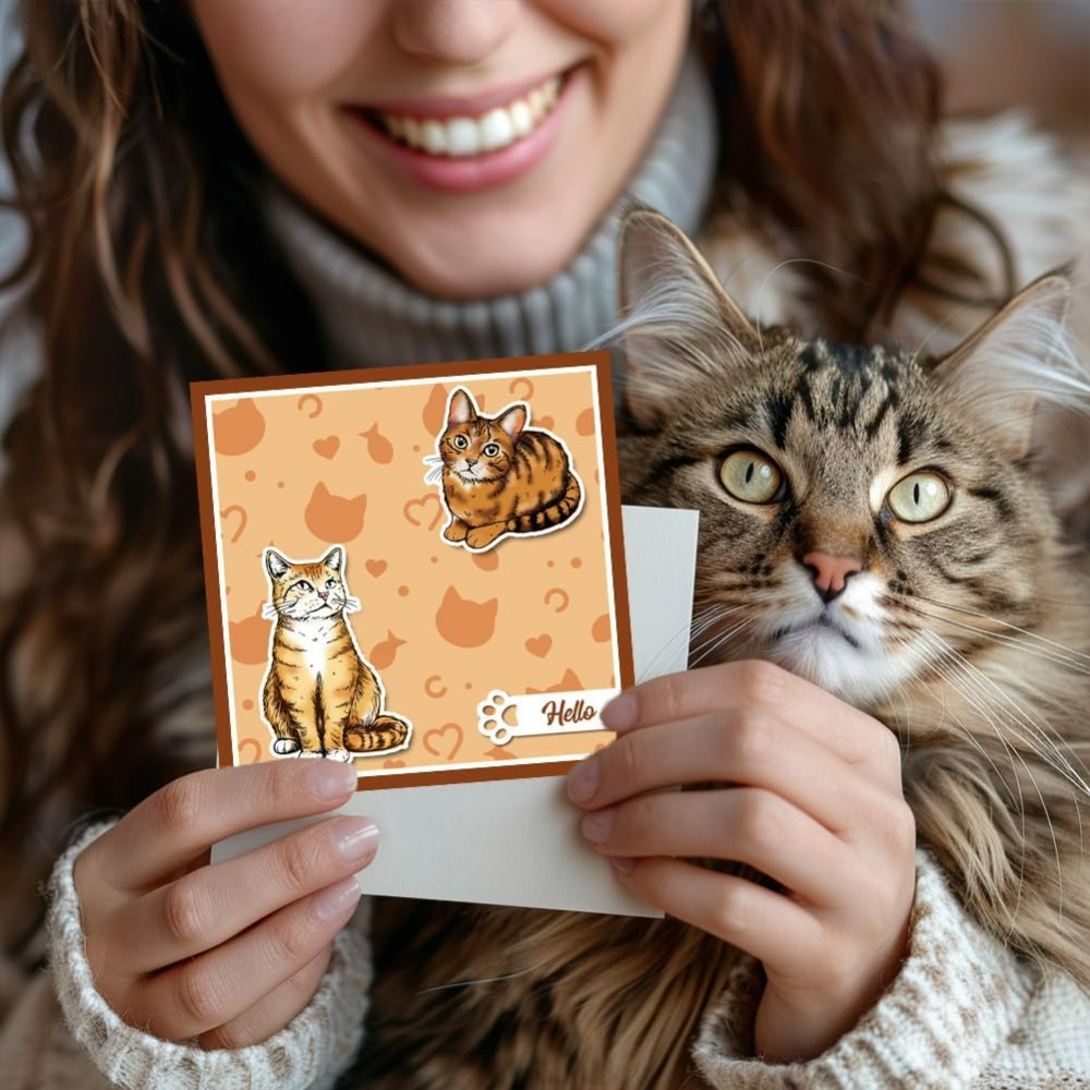 Cat Clear Stamps Realistic Cat - Clear Silicone Stamps For Card Making review and price