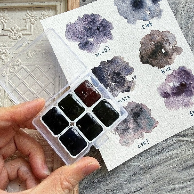 6 Colors 1ml White Night Colle - Watercolor Paint Set Solid Pigment review and price